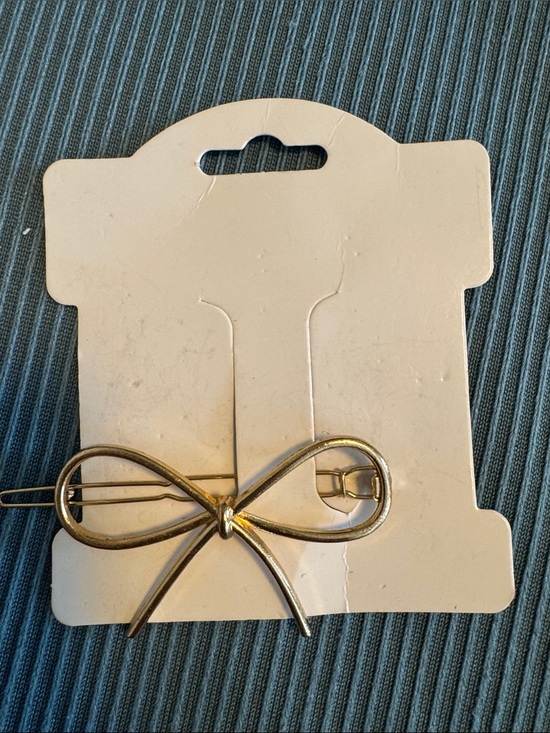 Accessories - Gold Bow Hair Clip - Women Accessories
